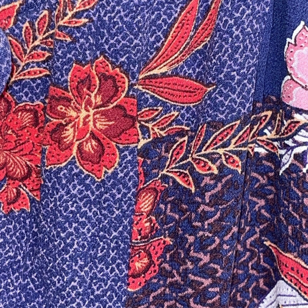 SOFIA Jeans Vergara‎ Dress Floral Patchwork Red Pink Purple